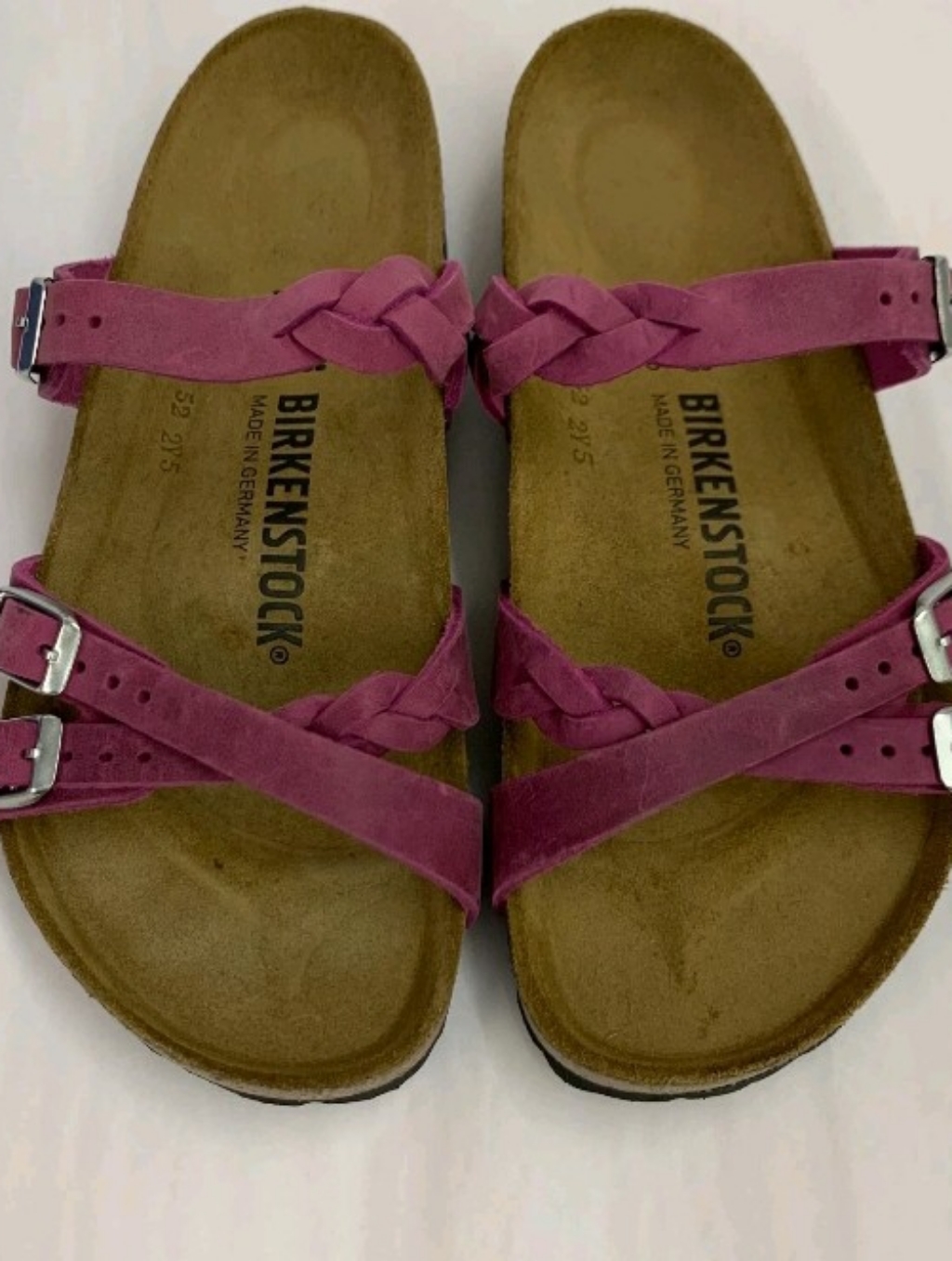 Birkenstock Mayari Braided Strap Sandals In Magenta